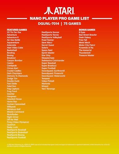 My Arcade Atari Nano Player Pro Tragbarer Retro-Arcade 75 Spiele