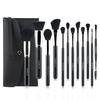 New 12 makeup brushes cover brush black soft hair loose powder brush foundation brush eyeshadow brush eyelash brush multi-functional beauty
