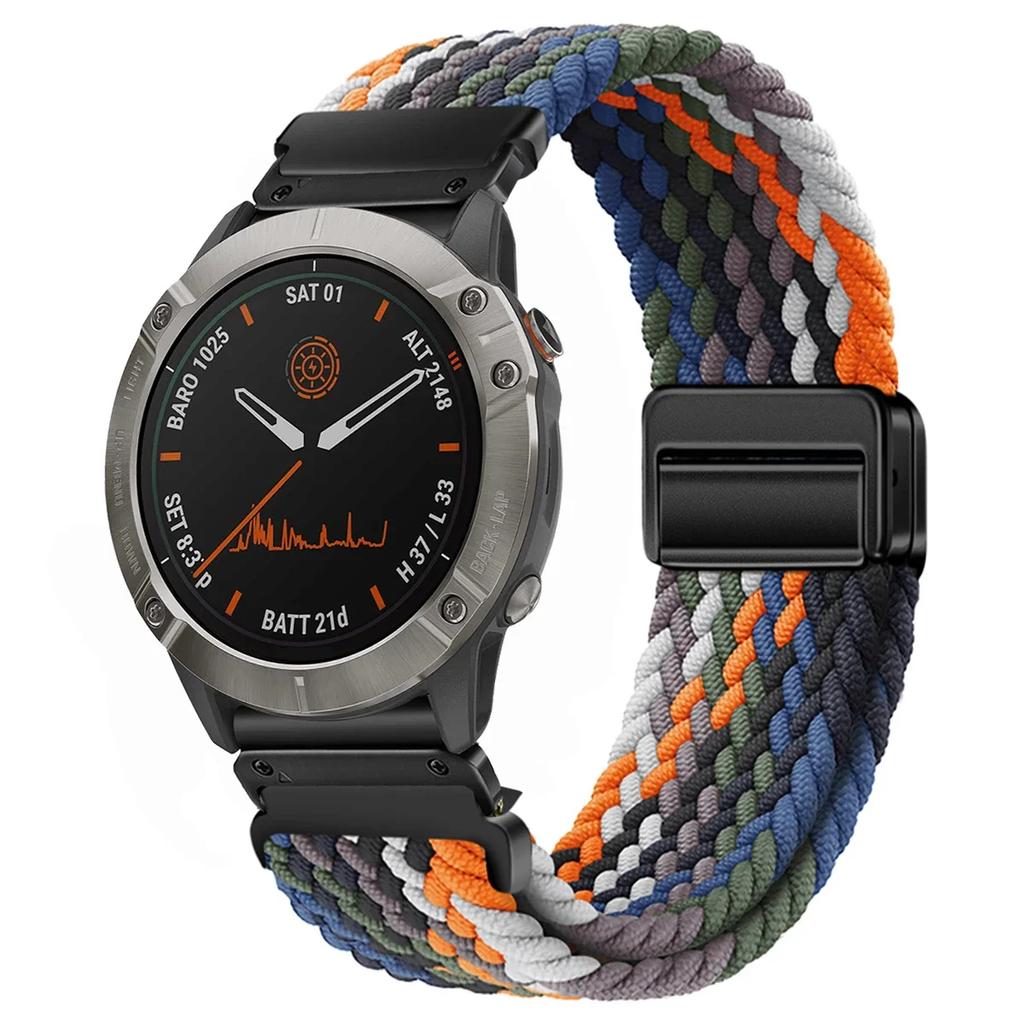 22 26mm Elastic Quick Fit Nylon Strap Enduro2 Wristband For Garmin Fenix5 5XPlus 6 6XPro 7 7XPro 8 Bracelet Tactix7Pro WatchBand