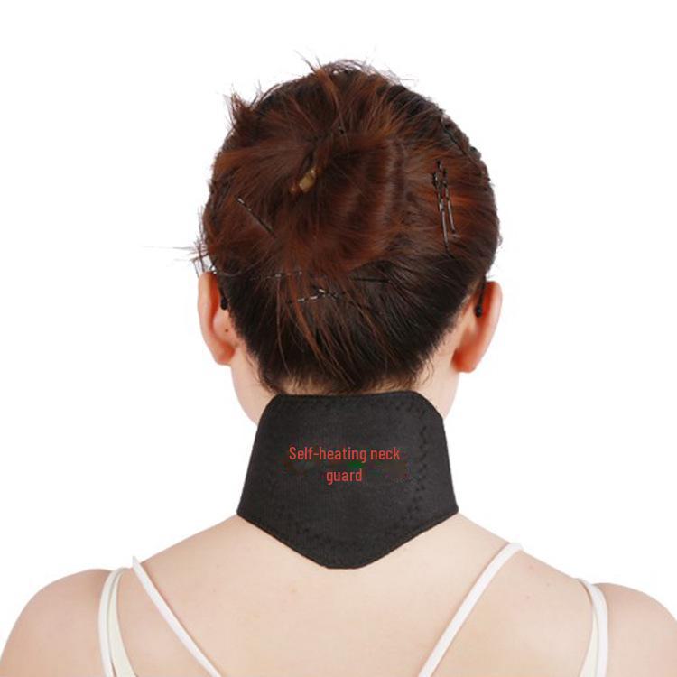 

Турмалиновый магнитный шейный бандаж - осенне-зимняя поддержка шейного отдела для взрослых One Size чёрный