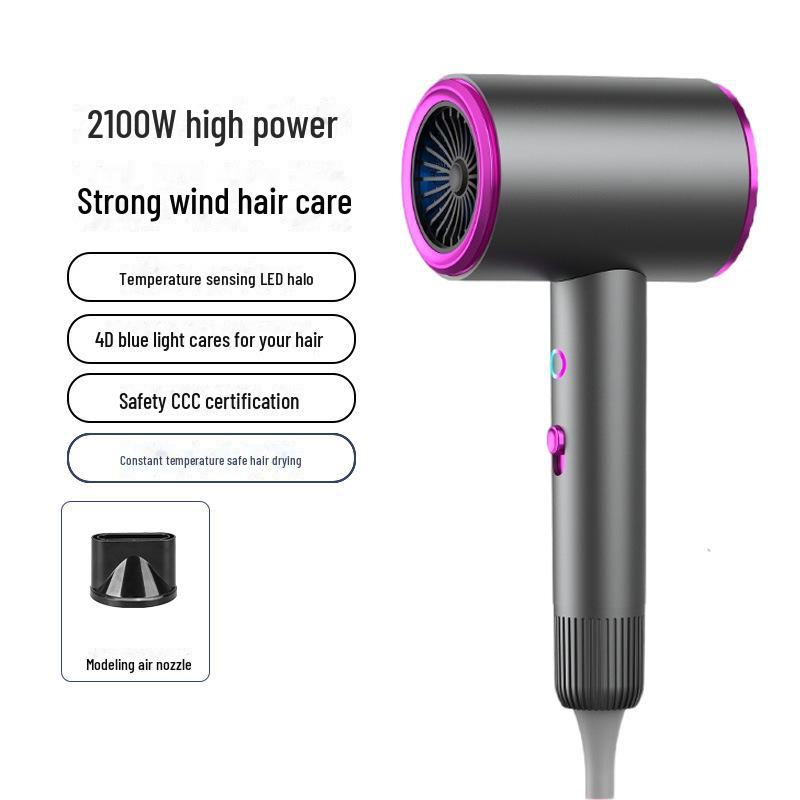 

Новый трендовый фен с отрицательными ионами для использования дома и в общежитии – улучшенная технология ухода за волосами 2100W single set nozzle серый