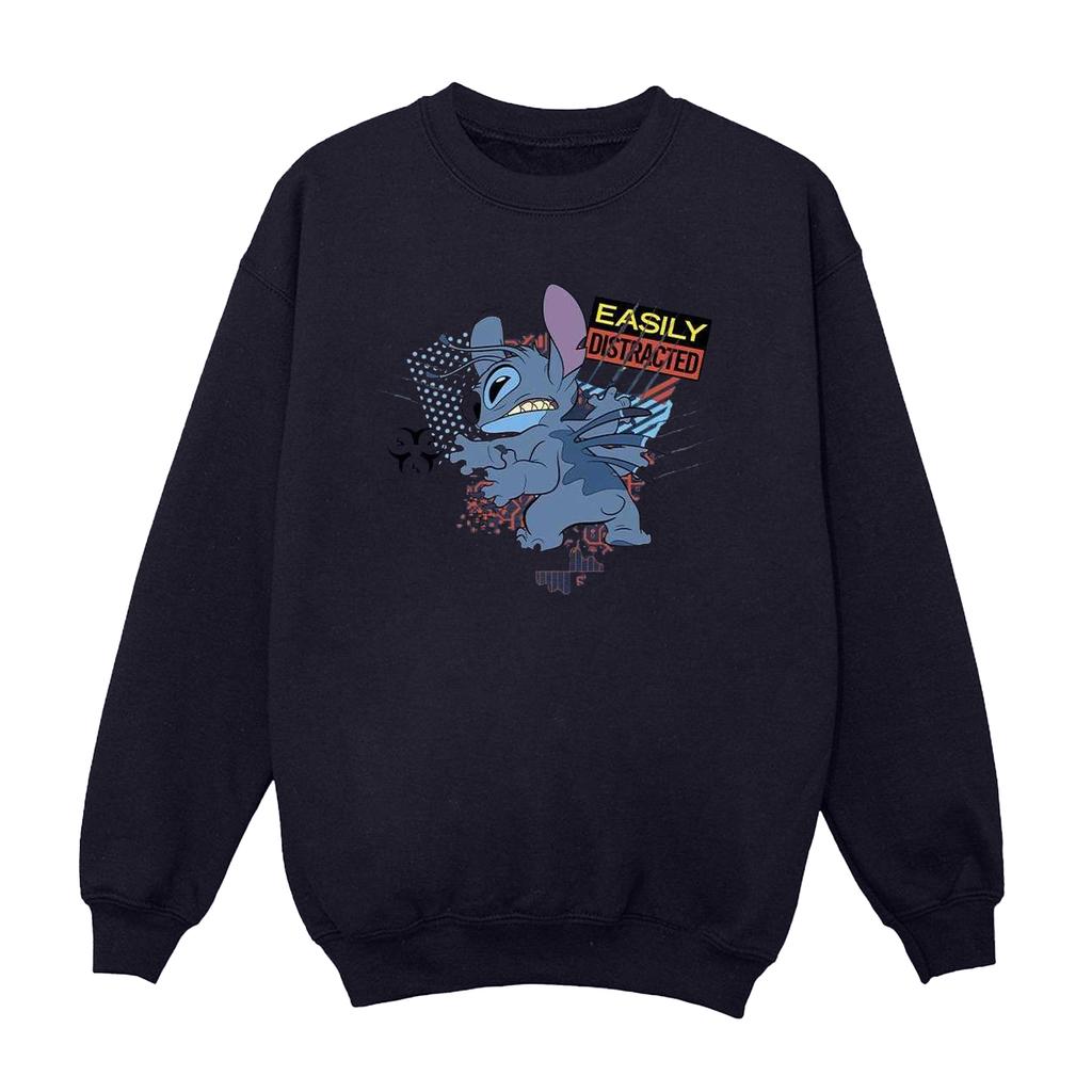 Disney Girls Lilo And Stitch Easily Distracted Sweatshirt