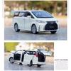 Voiture miniature Lexus LM300h MPV en alliage métallique moulé sous pression, modèle de collection avec son et lumière, cadeau pour garçon et enfant, échelle 1/32
