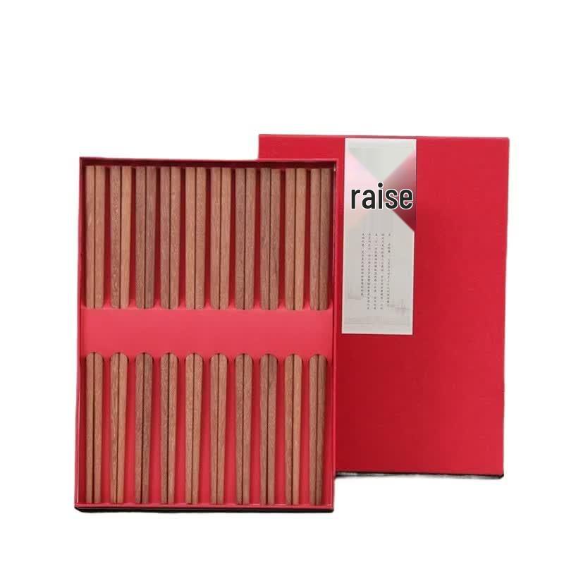 Shangheng 10-Pair Red Sandalwood Gift Chopstick Set