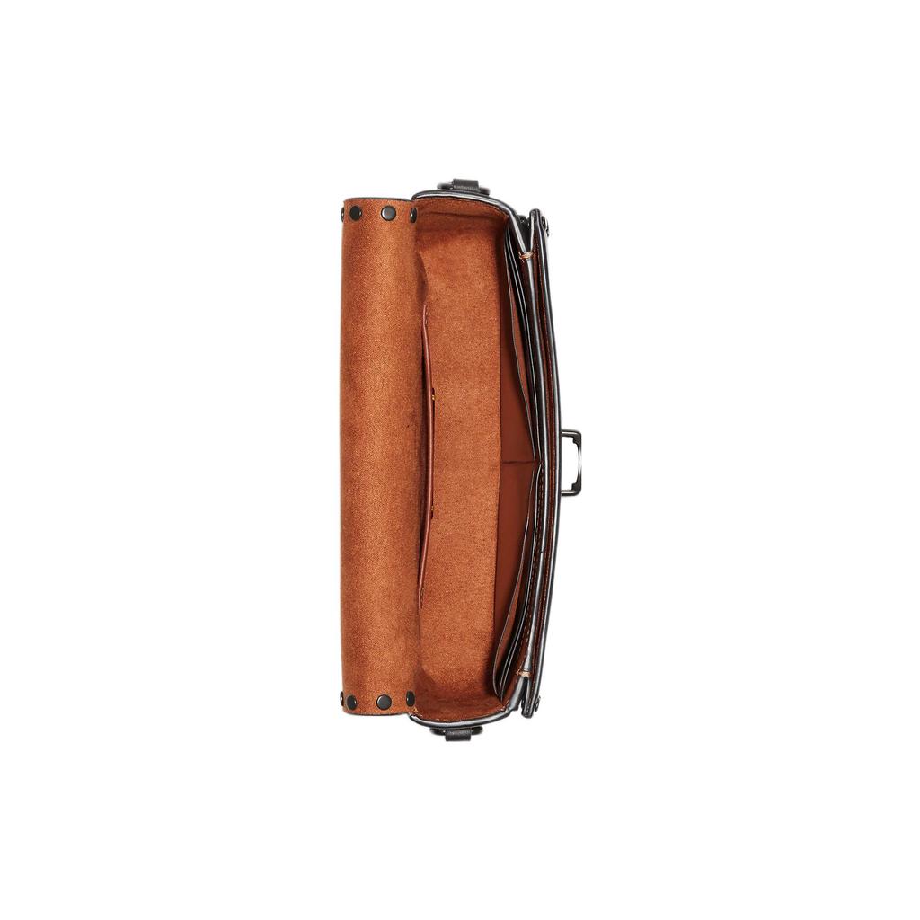 New COACH Studio Glove Tanned Leather Shoulder Bag, Crossbody Bag Women's Black CE763-V5BLK