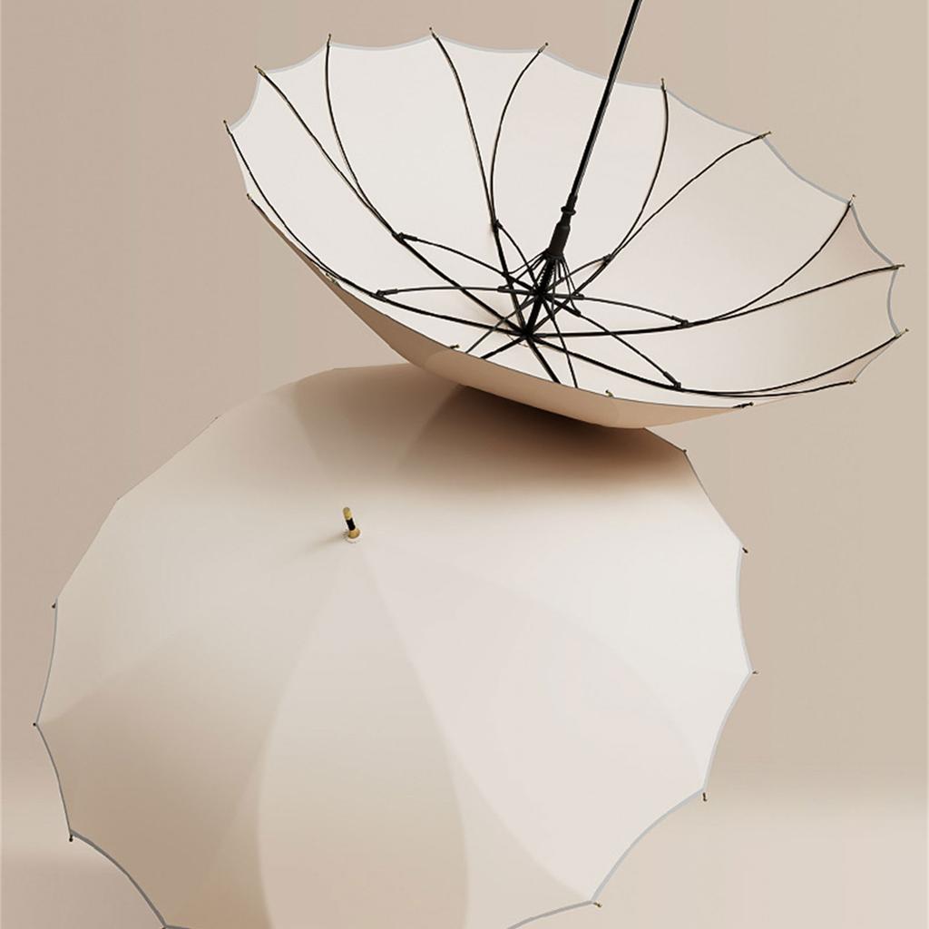 Rain Umbrella Automatic Open with Reflective Trim for Safe Night Walking and Durable Wind Resistant Design