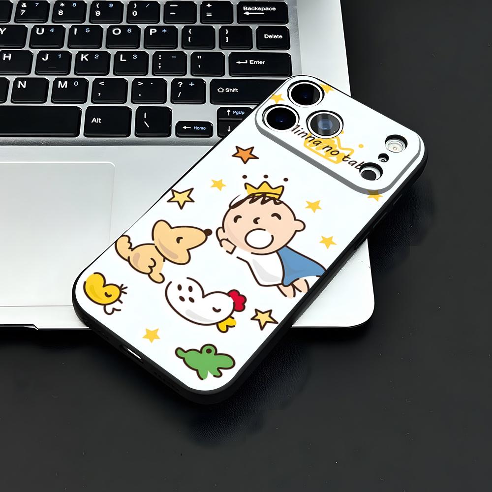 M-MINNA NO T-TABO Phone Case For IPhone 17 Air 16 E Pro Max 15 14 13 Mini 12 Pro 11 Max Plus Black Soft Shell