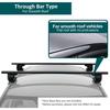 INNO XS250 Aero Low Profile Base Stay Smooth Roof Through (Set of 4) Black 2 7/8 inch (73mm)