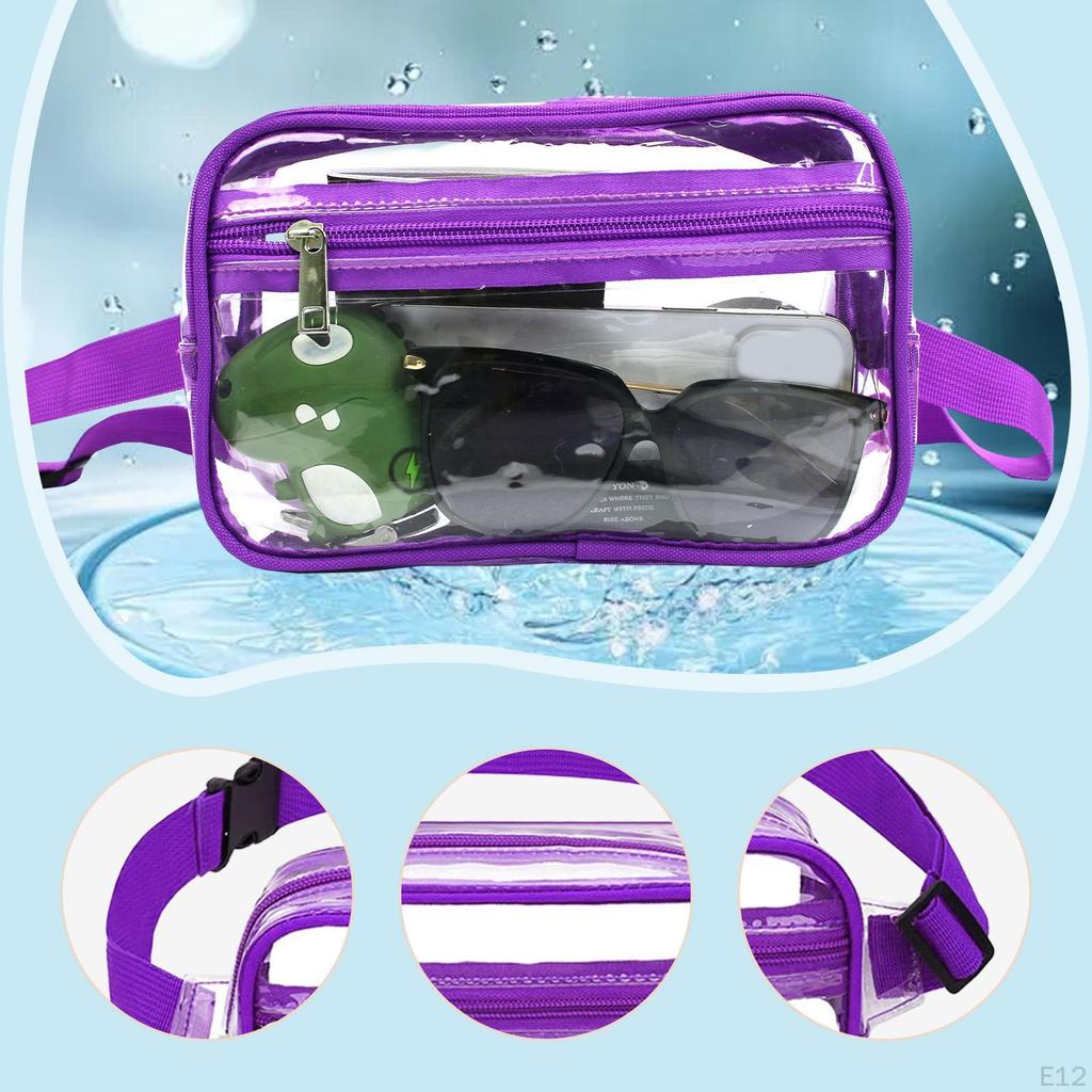 Clear Fanny Pack Waist Bag Crossbody Purse for Festival Concerts Hiking Travel