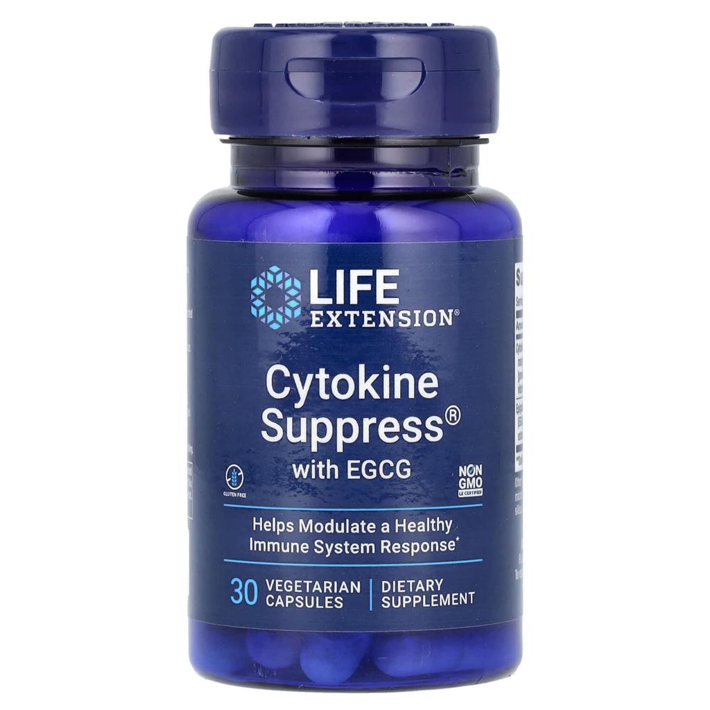 Life Extension, Cytokine Suppress with EGCG, 30 Veggie Capsules