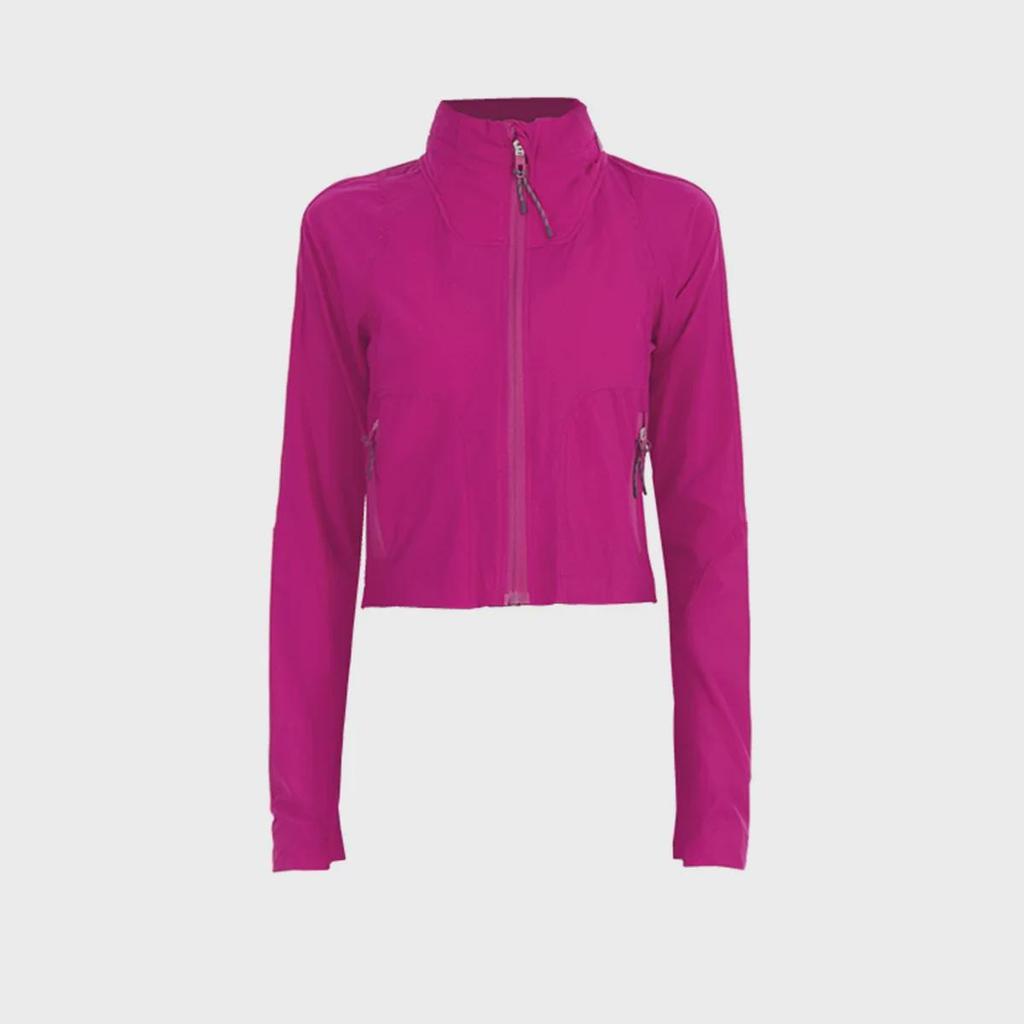 Damen Slim Fit Kapuzen-Yoga-Jacke: Stretch, Winddicht, Atmungsaktiv, Sonnenschutz, Outdoor-freundlich