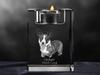 Cardigan Welsh Corgi I – Candle holder with dog photo, crystal tealight holder | Art-Dog