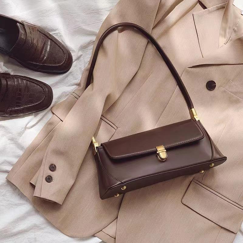 

Премиальная текстура сумки модная ретро сумка-багет подмышку новая универсальная наплечная сумка-мессенджер тренд бордовый