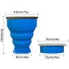 200ml Portable Cups BPA FREE Food Grade Water Cup Silicone Retractable Folding Cup with Lid Outdoor Coffee Travel Water Cup
