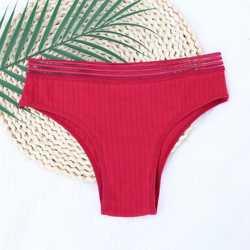 

Женские трусики из чистого хлопка с низкой талией, стринги, сексуальные кружевные стринги с цветочным принтом, мягкие и дышащие, S-XL XL красный