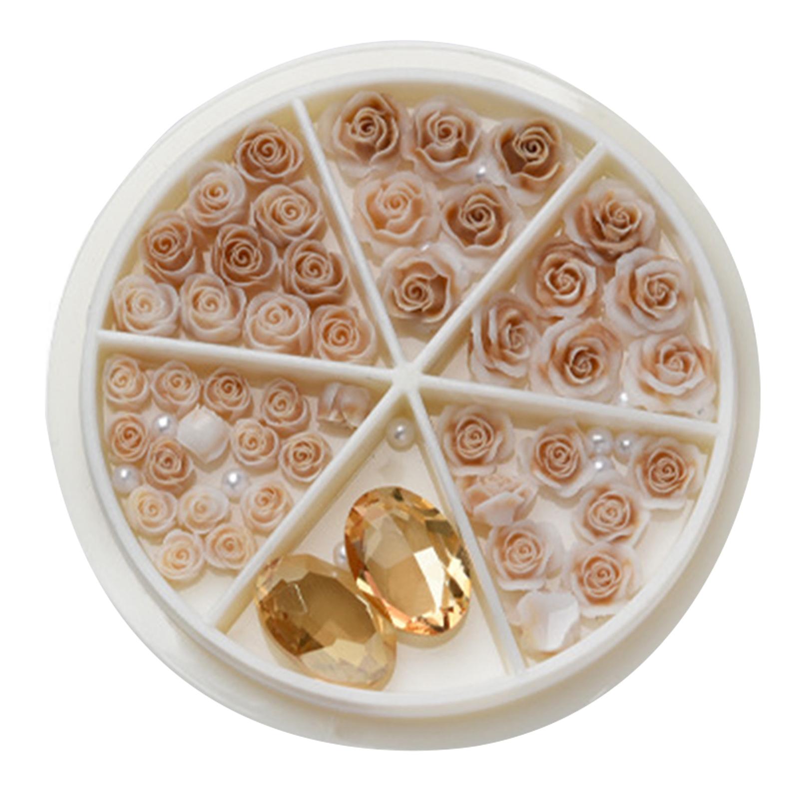 

Подвески для ногтей в виде розовых цветов, 3D-цветы, подвески для дизайна ногтей, круглые жемчужины, подвески для ногтей, принадлежности для дизайна ногтей своими руками, маникюрные аксессуары H