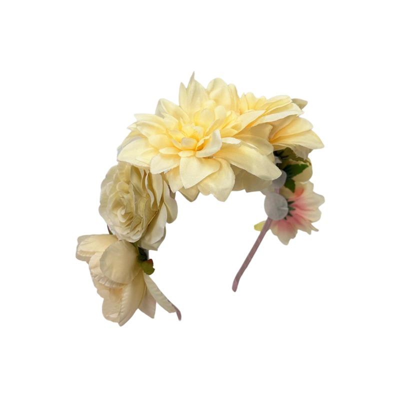 Creative simulation flower wreath headband party dance headband, travel wedding beach photo headgear
