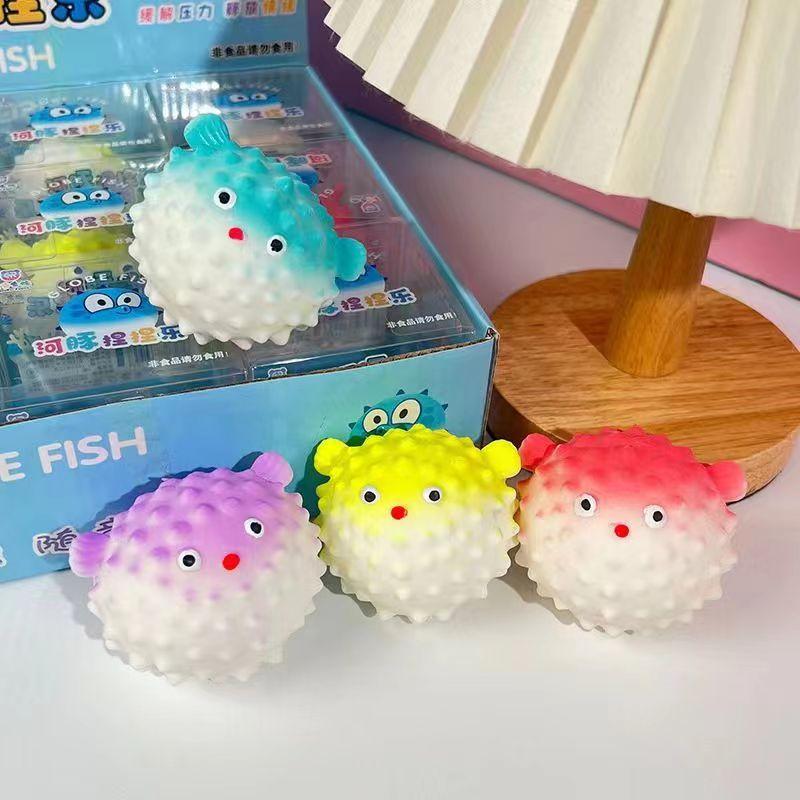 Schattige Grappige Ronde Kogelvis Knijpspeeltje Stressverlichting Vingertop Speeltje Stressbal Friemel Speelgoed Kinderspeelgoed Kawaii Kogelvis Babycadeau