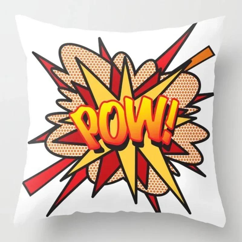 Cartoon Buchstaben Graffiti Kissenbezug Zuhause Schlafzimmer Wohnzimmer Sofa Kissenbezug Mietdekoration Dekorative Kissenbezug