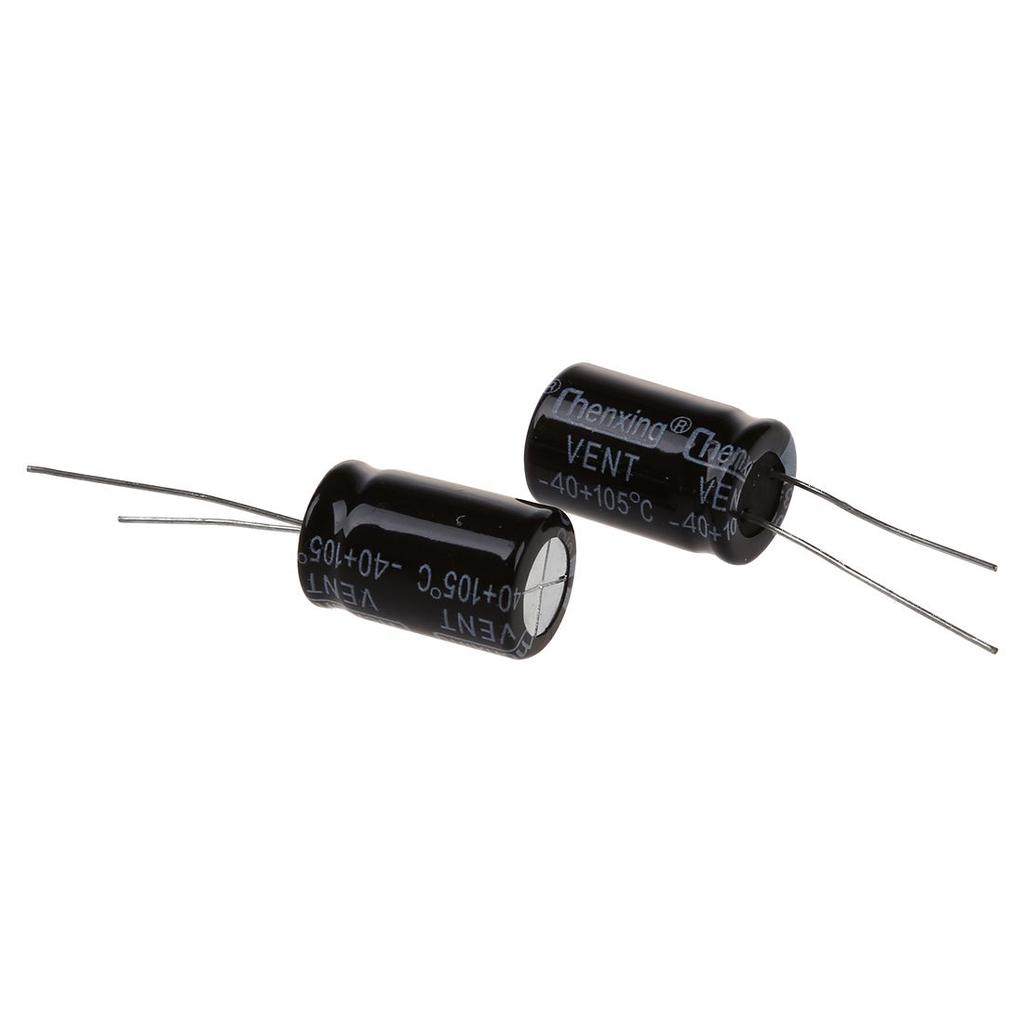 2 Pcs 1000uF 35V 105C Radial Electrolytic Capacitors Black 21x13mm