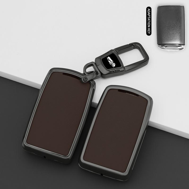 New Zinc Alloy Leather Car Key Case Cover Holder Protector Shell For Mazda 3 Axela Bp Cx-30 Dm G20 Mx-5 Mx30 X5 X9 Cx60 Cx90