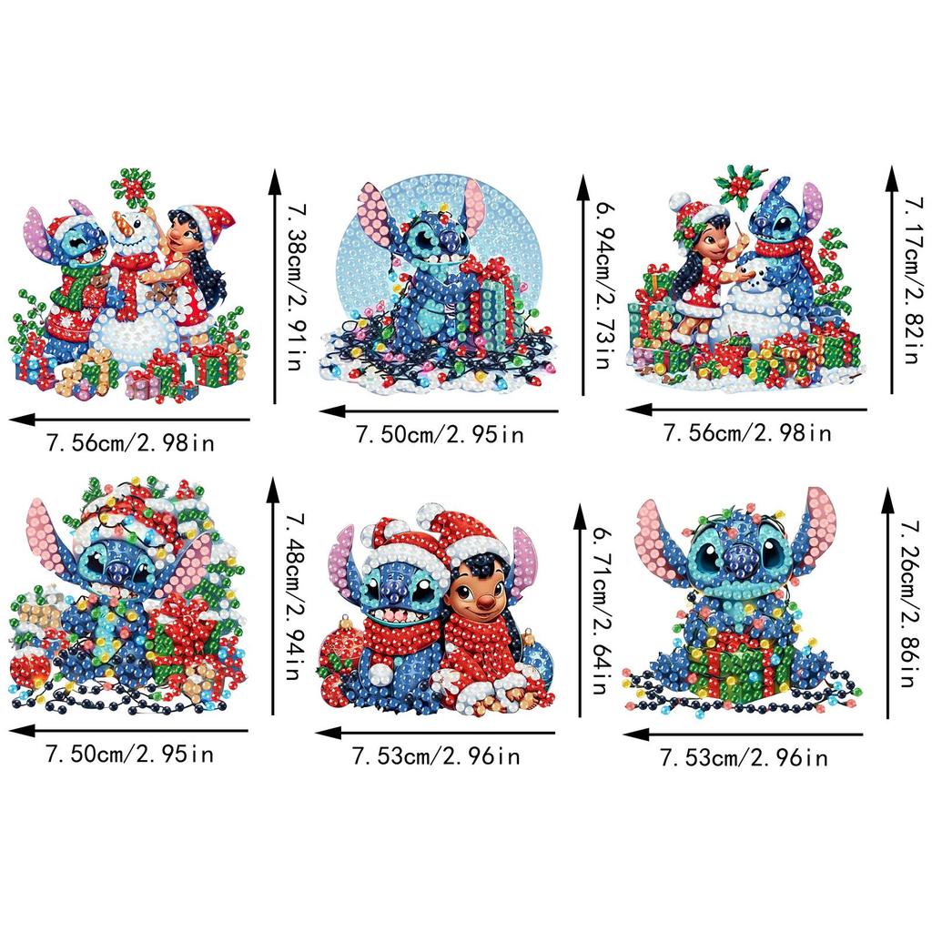 6Pcs Gift Series Diamond Art Fridge Magnet Diamond Painting Refrigerator Magnet Diamond Painting Fridge Magnet for Adults Beginners