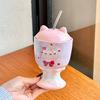 Cute Cat Goblet High Value Straw Water Cup Girls Birthday Gift Souvenir Practical Gift Box