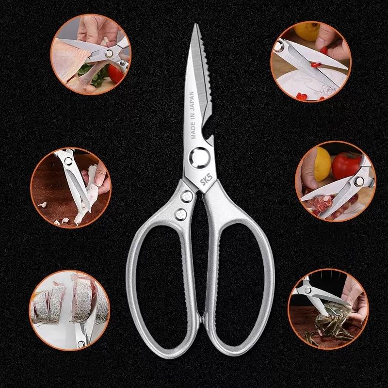 Stainless Steel Kitchen Scissors for Cutting Chicken Bones Meat Fish Scissors Professional Scissors Kitchen Accessories