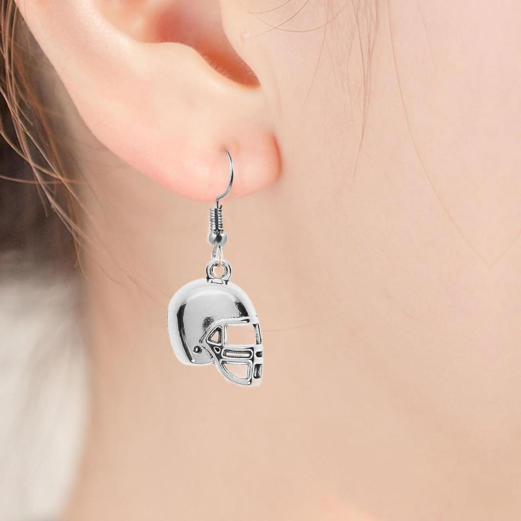 Lurrose 50Pcs Helmet Charms Sports Pendant Charms Basketball Baseball Football Helmet Beads for Jewelry Making Necklace Bracelet Earrings DIY Crafts