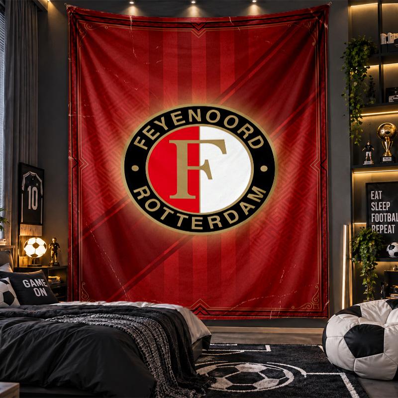 Arazzo da Appendere a Parete Stampa Feyenoord Tessuto per Soggiorno Camera da Letto Decorazione per la Casa