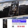 Lion Car Stickers Car B-pillar Decal Waterproof Stickers Auto Center Pillar Sticker Cover Scratches Vehicle Decor Accessories