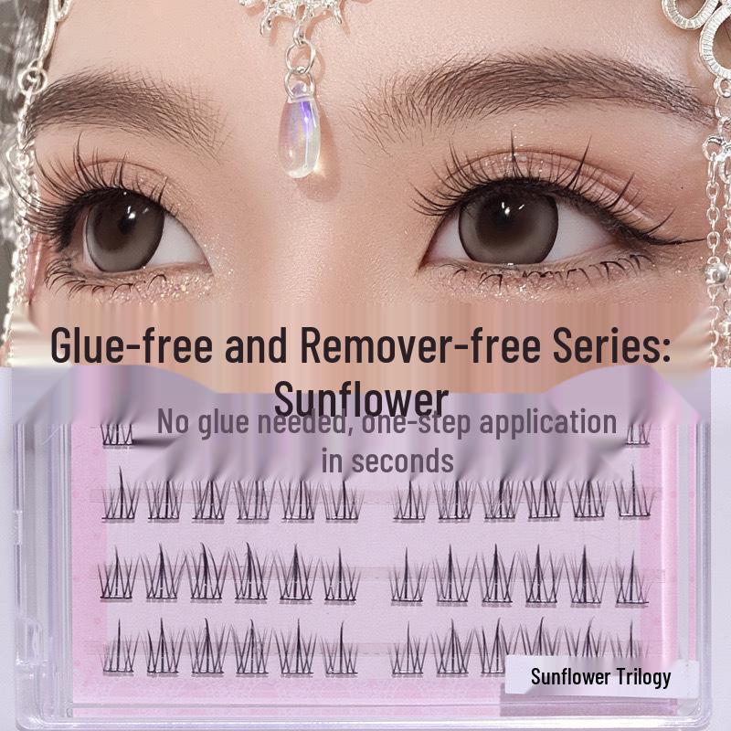 Yu Xiaoya Large Capacity Easy-Apply No-Glue Three-Step Natural False Eyelashes