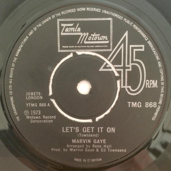 

7inch Record MARVIN GAYE - Let s Get It On TMG868 Tamla Motown 1973 UK Soul/Funk Used