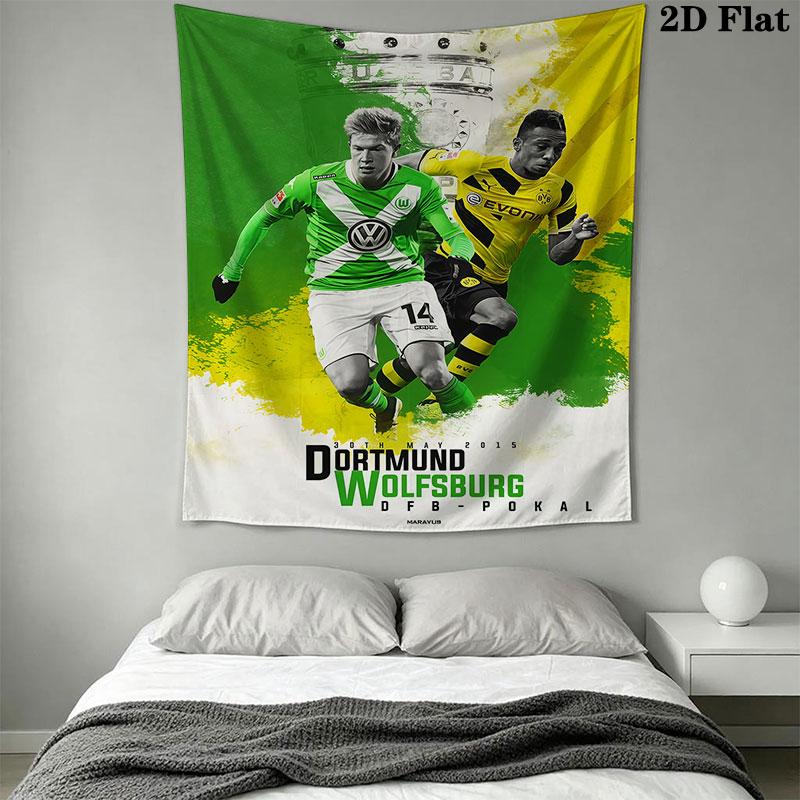 VfL Wolfsburg Wall Hanging Printed Fabric Blanket Decorative Tapestries for Bedroom Living Room Home Decor