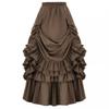 Halloween Renaissance Pirate Skirt Medieval Court Style Irregular Long Dress Party