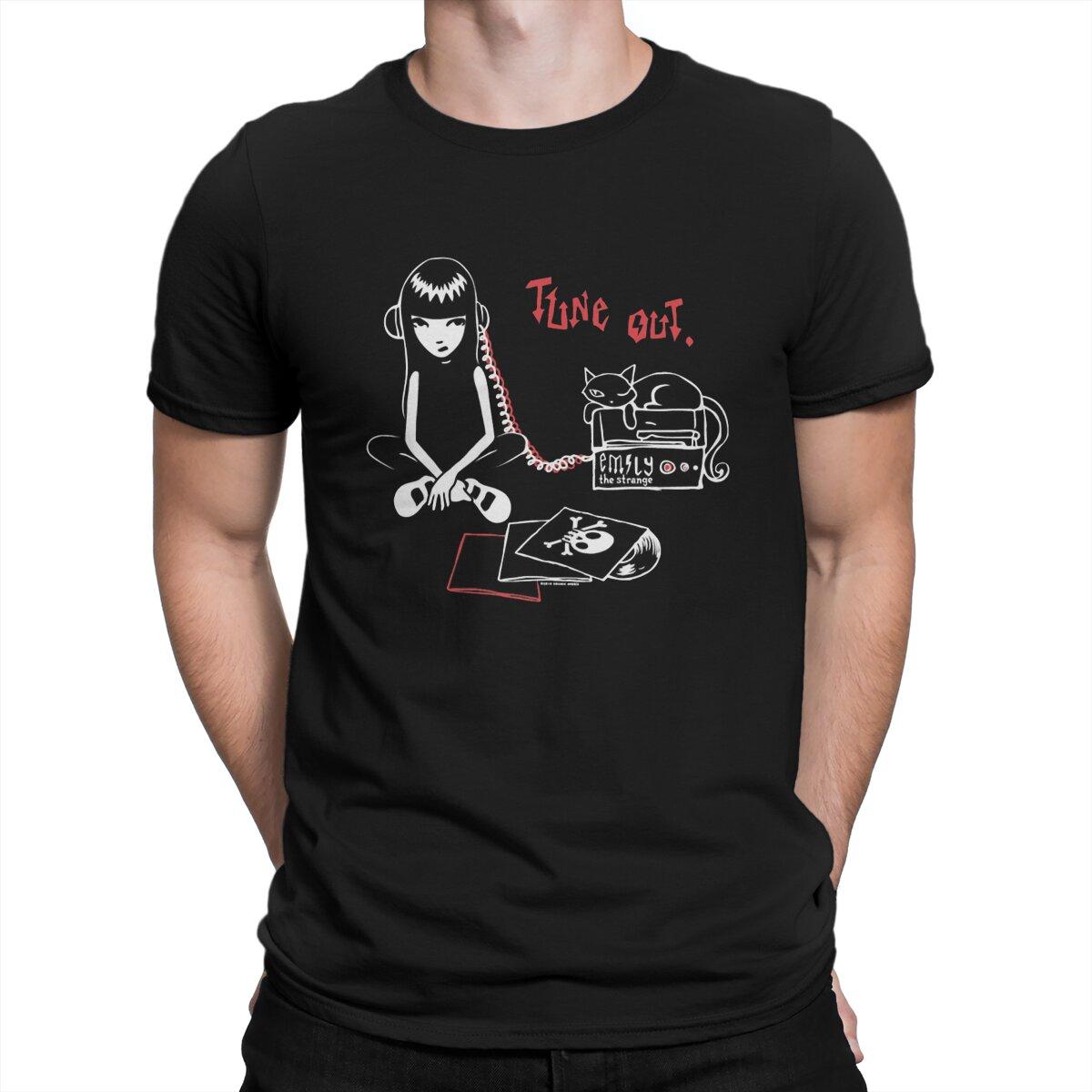 

Exozet Game Mens TShirt Emily The Strange Cat Individuality T Shirt Graphic Streetwear New Trend - Men s Summer Cotton Graphi... S разноцветный