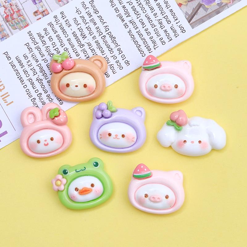 Resin DIY Jewelry: Cartoon Hair Clips & Crocs Charms – Fruit & Animal Styles