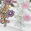 Color Three-Dimensional Flower Mesh Embroidery Cloth Sticker Bead Lace Patch Wedding Dress Cheongsam Clothes Skirt Cloth Sticker Accessories