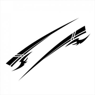 Decals Car Truck Accessories Body Side Sports Stripe Stickers Decoration Black