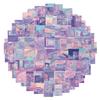 10/30/72pcs Purple Laser Anime Street View Stickers Cute Cartoon Aesthetic Sticker Notebook Luggage Phone Graffiti Decals Pack