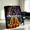 Manta Personalizada con Nombre y Estampado de Anime, Decoración del Hogar, Dormitorio, Sofá, Acampada, Sillón, Regalos para Cumpleaños Navidad