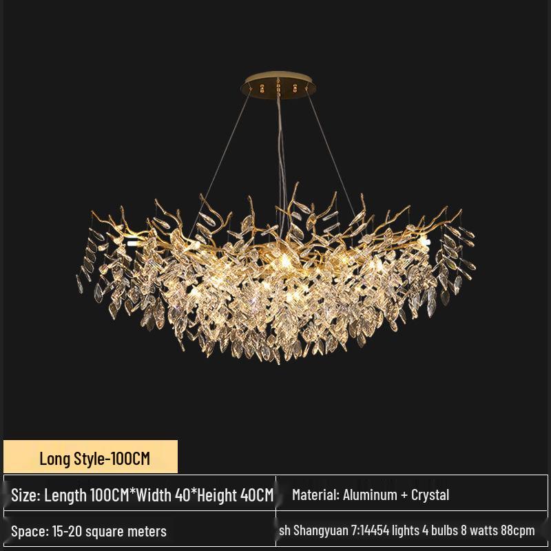 Elegant French Crystal Chandelier: K9 Aluminum Art Lamp for Living, Dining, and Bedroom