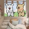 Cute Line Puppy Tapestry Wall Hanging Tapestry Art Deco Blanket Curtain Hanging At Home Bedroom Living Room Decor