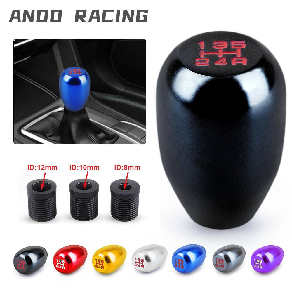 Universal Racing 5 Speed Car Gear Shift Knob For Manual Transmission Aluminum Alloy Shifter Knob Shift Lever