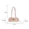 Light Luxury Underarm Bag New Fashionable Floral Bow Print Handbag Contrast Color Versatile Women's Shoulder Bag