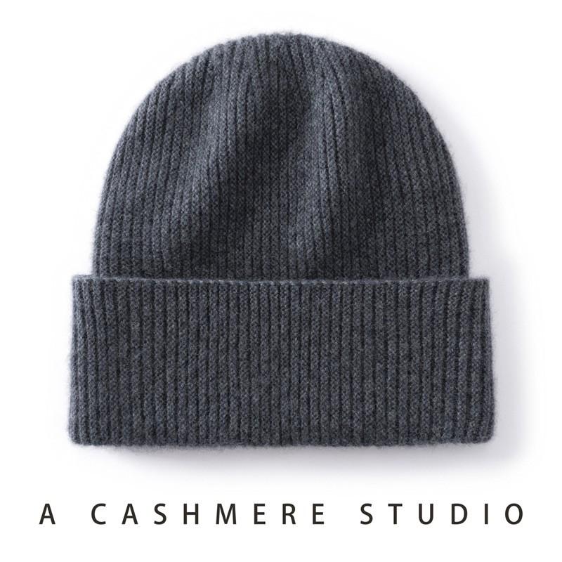 Premium 100% Cashmere Beanie Hat Women Men Winter Warm Knit Cap Oversized Slouchy Style Soft Cozy Headwear
