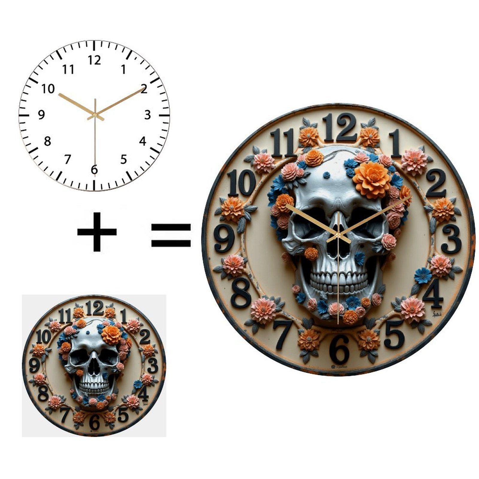 30x30cm Ultimate Custom Glass Wall Clock (White,12 in(30.48cm)) белый