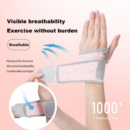 Opaska uciskowa na nadgarstek z regulowaną taśmą mocującą. Oddychająca, super miękka, elastyczna szyna podtrzymująca nadgarstek