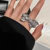 Bowknot Womens Fashionable Ring In Unique Adjustable Copper Design For Look Trendy