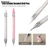 1Pc Double Headed Nail Art Pen Nail Rhinestone Picker Wax Pen Gel UV Brush Diy Manicure Nail Art Tools Silicone Head Carving Pen